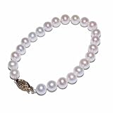 14k Yellow Gold 7.5-8mm Freshwater Cultured Pearl Bracelet, 8