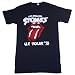 ROLLING STONES - U.S. TOUR 1978 - Licensed 2-Sided Dark Coal Fitted Jersey Cotton Tee