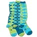 Knee-High Argyle Socks - Marvelous Green & Turquoise Argyle Knee-highs by littlemissmatched - Ages 4-9