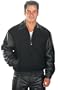 'Classic Varsity Wool & Leather Jacket'
