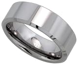 Tungsten Carbide 8 mm (5/16) High Polish Flat Band