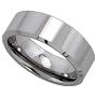 Tungsten Carbide 8 mm (5/16") High Polish Flat Band