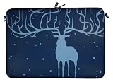 DIGITTRADE LS115-15 Designer Notebook Sleeve 15,4″ Laptop Cover Blue Neoprene Soft Carry Case up to 15.4 Inch Anti Shock System