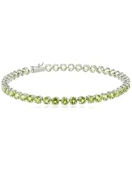 14k Gold Round Peridot Tennis Bracelet