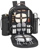 Super Deluxe Coffee Backpack For Two-BlackGingham