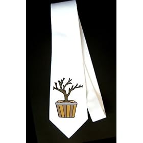 Party Decoration Necktie with tree, Japan, bonsai, dwarfed, pot, tray, shrub, shallow, Asia