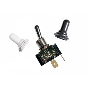 Ancor 555105 Marine Grade Electrical Nickel Plated Brass Toggle Switch Waterproof Toggle Boot (5-Pack) by