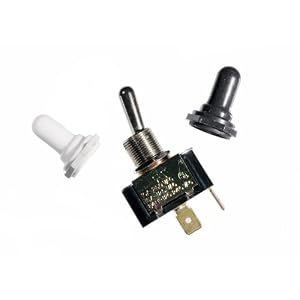 Ancor 555105 Marine Grade Electrical Nickel Plated Brass Toggle Switch Waterproof Toggle Boot (5-Pack) by