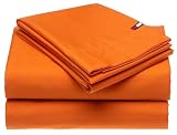 Tommy Hilfiger 200-Thread-Count Solid Twin Sheet Set, Horizon Orange