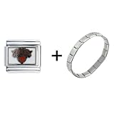 Nba New York Knicks Italian Charm Bracelet