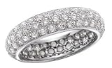 3 Row Pave Set Domed Diamond Eternity Band 2.50cttw