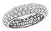 Jewelry : 3 Row Pave Set Domed Diamond Eternity Band 2.50cttw