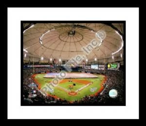 2008 Tropicana Field Tampa Bay Rays MLB Framed 8x10 Photograph 2008 World Series Game 1 Flag