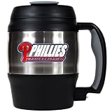 Sports MLB PHILLIES 52oz. Stainless Steel Macho Travel Mug with Bottle Opener/Stainless Steel Bottle Opener Stainless Steel