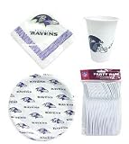 Baltimore Ravens 96 Piece Plastic Dinnerware Set by AWM