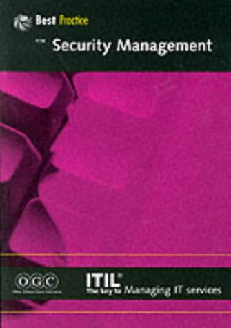 Security Management (It Infrastructure Library Series) 011330014X pdf