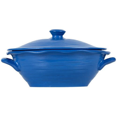CorningWare Casual Collections 2Quart Oval Casserole Dish, Blue and
