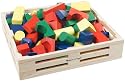 100 Unit Painted Blocks in Wood Crate