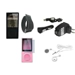 Accessory Bundle for Zune 4GB 8GB: quality skin case + sporty armband + usb car charger + usb wall charger + usb retractable cable + screen protector + premium earphone