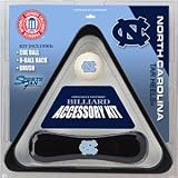 North Carolina Tar Heels Billiard Accessories Kit - includes Triangle Rack, Cue Ball and Brush