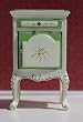Sale!!! Dollhouse Miniature Green and White Nightstand