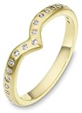 2.5mm stackable gold diamond wedding band ring (0.23cts diamonds 14K Gold)