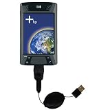 Retractable USB Cable for the HP iPAQ hx4705 with Power Hot Sync and Charge capabilities - Gomadic Brand w/ TipExchange Technology