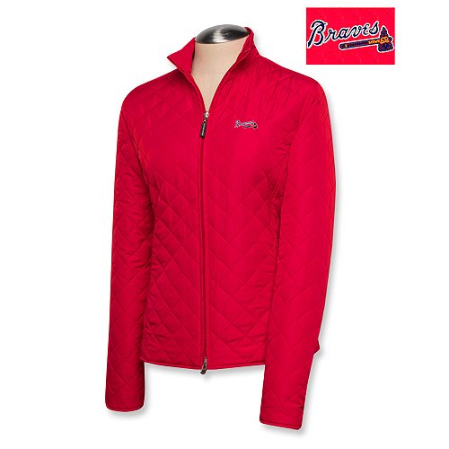 Atlanta Braves Women's Quilted Jacket By Cutter & Buck Medium