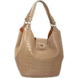 DKNY Croc-Embossed Leather Medium Slouchy Tote