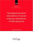 Psychological assessment and prediction of outcome of patients with sphincter of Oddi dysfunction
