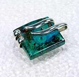  : DESIGNER STERLING SILVER AZURITE MALACHITE PENDANT