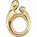 14K Yellow Gold Mother and Child Charm Pendant