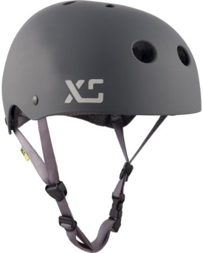 XS Helmets Classic Skate Helmet, Matte Charcoal, Medium/Large