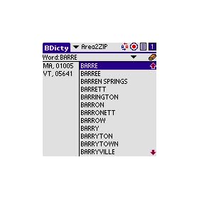 USA Postal Codes Reference for Palm OS downloadable Software