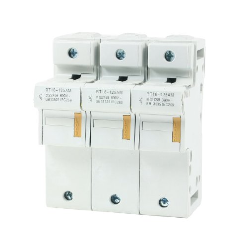 RT18-125AM AC 690V 125A 3 Poles 3P 22x58mm Cylindrical Fuse Holder Base
RT18-125AM AC 690V 125A 3 Poles 3P 22x58mm Cylindrical Fuse Holder Base