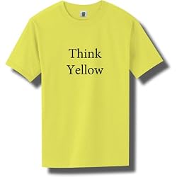Think Yellow Bright Yellow Neon Short Sleeve T-Shirt