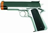 Airsoft Gas Pistol Black & Silver Gas Non Blow Back GNB-123BS HFC