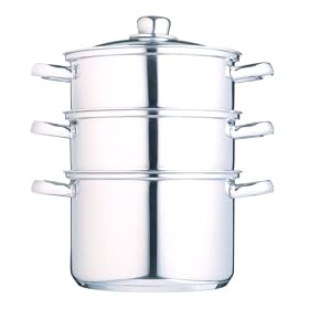 18 cm Stainless Steel Three Tier Steamer