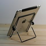 i-Beans New iPad / iPad 2 / Xoom / P7100 / TouchPad対応スタンド 180度まで調節可能 ブラック Stand for all tablet PCs (4005-1) ステンレス