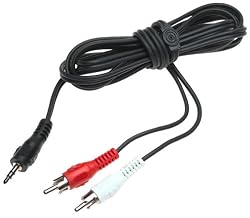 Belkin Audio Y Cable Splitter 1-Mini Plug/2-RCA Plugs (6 Feet)