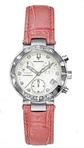 Accutron Women's Chamonix Diamond Chronograph Orange Leather Watch #26R10
