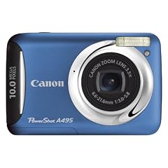 Canon PowerShot A495 Digitalkamera (10 Megapixel, 3-fach opt. Zoom, 6,2 cm (2.5 Zoll) Display) blau