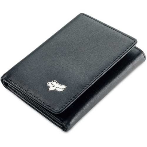 Fox Racing Sportswear Leather Trifold Men's Casual Wallet - Color: Black