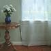 Tulip Mist ~ Elegant White Tab Top Cotton Sheer Curtain Panel