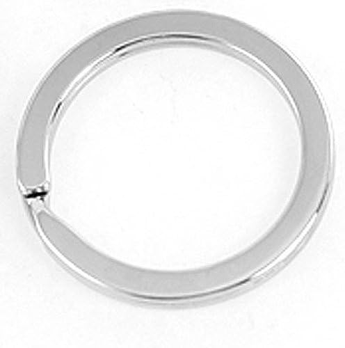 EVELTEK 20Pcs Silver Tone Metal Flat Split Rings Keyrings