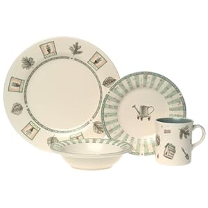 Pfaltzgraff Naturewood 16-Piece Stoneware Dinnerware Set, Service for 4