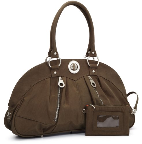 Baggallini Luggage Shanghai Satchel, Dark Olive, One Size