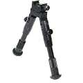 UTG Bipod, SWAT/Combat Profile, Adjustable Height, Rubberized Stand