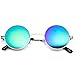 zeroUV - Lennon Style Small Round Color Mirrored Lens Circle Sunglasses