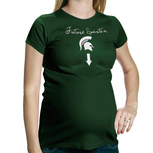 NCAA My U Michigan State Spartans Ladies Green Future Spartan Maternity T-shirt